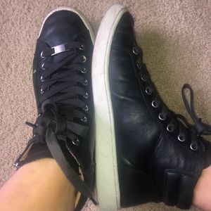 Ugg- Black Leather HighTop Sneakers